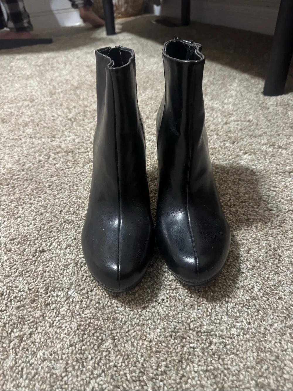 Franco Sarto Black Ankle Booties Heeled Boots